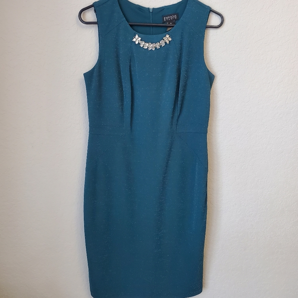Enfocus Studio Size 8 Green Dress